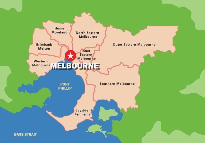 Melbourne City Map Background